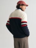 GANT Vintage Graphic Crew Neck Jumper, Evening Blue/Multi