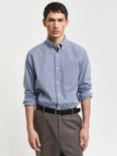 GANT Regular Fit Poplin Check Shirt, College Blue