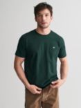 GANT Regular Shield Short Sleeve T-Shirt, Tartan Green