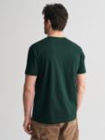 GANT Regular Shield Short Sleeve T-Shirt, Tartan Green