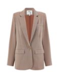 Yumi Pinstripe Blazer, Brown