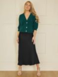 Yumi Satin Midi Skirt