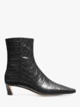 Michael Kors Cosmo Leather Kitten Heel Ankle Boots, Black