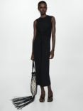 Mango Fertina Twist Front Sleeveless Midi Dress