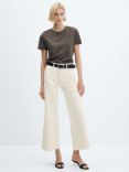 Mango Sharon Culotte Jeans, Beige