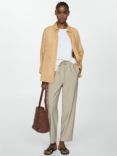 Mango Fluido Trousers, Light Beige