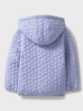 Crew Clothing Kids' Shower Resistant Quilted Jacket, Mid Blue