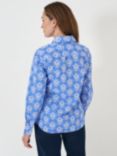 Crew Clothing Lulworth Tailored Floral Shirt, Bright Blue/White