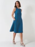 Crew Clothing Eva Sleeveless Dress, Teal Blue