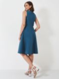 Crew Clothing Eva Sleeveless Dress, Teal Blue