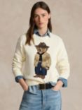 Polo Ralph Lauren Fringe Bear Jumper, Parchment Cream