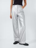 John Lewis ANYDAY Straight Leg Trousers, Silver