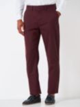 Crew Clothing Straight Fit Chino Trousers, Burgundy