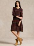 Polo Ralph Lauren Fair Isle Wool Cashmere Dress, Olive/Multi