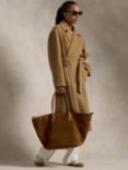 Polo Ralph Lauren Wool Longline Coat, Camel Melange