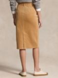 Polo Ralph Lauren Corduroy Midi Skirt, Classic Camel