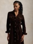 Polo Ralph Lauren Corduroy Shirt Dress, Circuit Brown