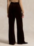 Polo Ralph Lauren Velvet Wide Leg Trousers, Circuit Brown