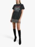 Rails Cotton Boyfriend Tee, Black/Multi