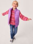 Crew Clothing Kids' Lightweight Padded Gilet, Lilac