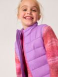 Crew Clothing Kids' Lightweight Padded Gilet, Lilac