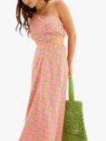 OMNES Evaline Check Maxi Dress, Pink/Multi