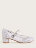 Monsoon Annabelle Mesh Glitter Shoes, Silver