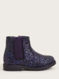 Monsoon Kids' Glitter Chelsea Boots, Purple