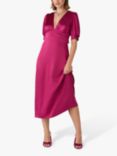 OMNES Odette Open Back Dress, Magenta