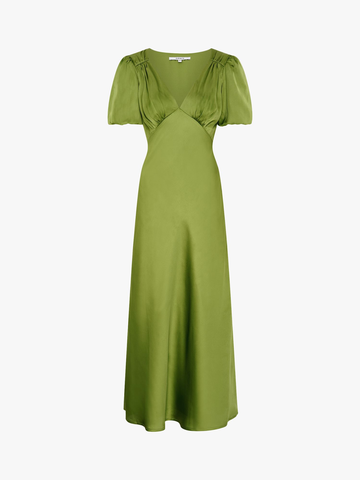 OMNES Rosie Puff Sleeve Dress, Sage Green