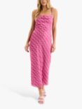 OMNES Riviera Wave Print Dress, Magenta