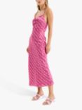 OMNES Riviera Wave Print Dress, Magenta