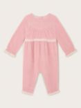 Monsoon Baby Cotton Blend Embroidered Onesie, Pink