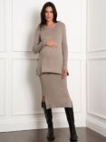 Seraphine Rib Knit Maternity Skirt, Oatmeal