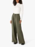 OMNES Cumin Wide Leg Trousers, Khaki