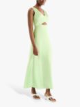 OMNES Ivida Slip Maxi Dress, Magenta, Pistachio Green