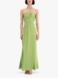 OMNES Cecilia Satin Dress, Sage Green