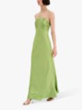 OMNES Cecilia Satin Dress, Sage Green