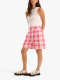 OMNES Carlina Check Shorts, Pink