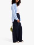 OMNES Brook Cargo Wide Leg Trousers, Navy