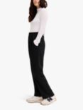 OMNES Cinnamon Relaxed Straight Cut Trousers, Black