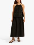 OMNES Darcie Cotton Midi Skirt, Black