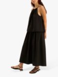 OMNES Darcie Cotton Midi Skirt, Black