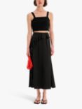 OMNES Udita Side Slit Midaxi Skirt, Black