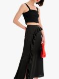 OMNES Udita Side Slit Midaxi Skirt, Black