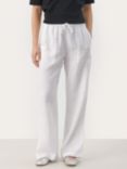 Part Two Eniola Wide Leg Linen Trousers, Bright White