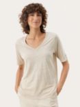 Part Two Curlies Linen V-Neck T-Shirt