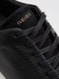 Reiss Connie Leather Chunky Trainers, Black