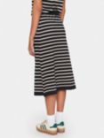 Saint Tropez Mila Stripe Knit Skirt, Black/Ivory