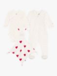 Petit Bateau Baby 3 Piece Gift Set, White/Multi